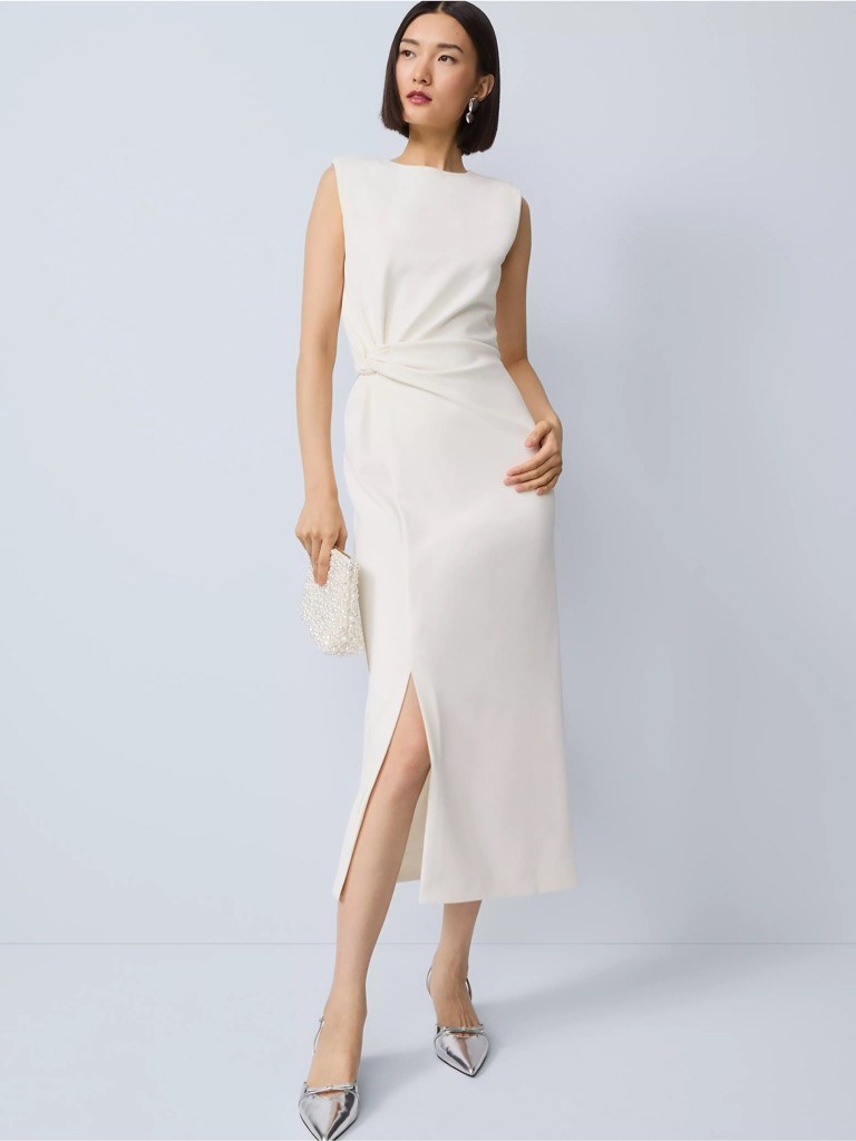 Ann Taylor Crew Neck Twist Sheath Dress 857733
